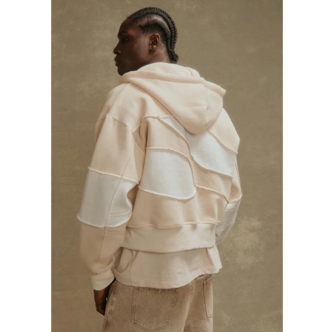 New House of Sunny Patchwork Landscape Hoodie UNISEX $149 SMALL Full Zip Jacket