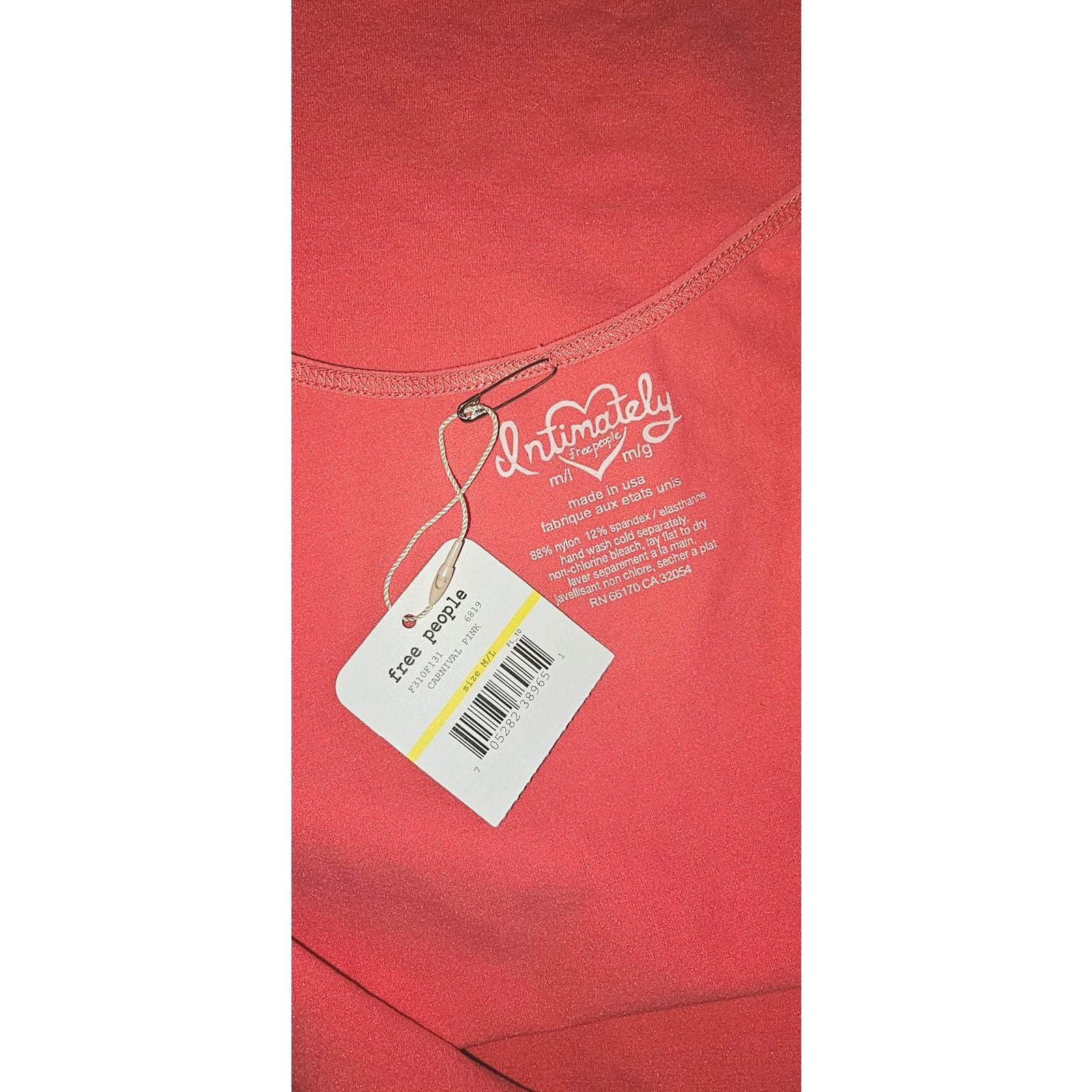 Free People INTIMATELY Seamless Scoop Tank MEDIUM/LARGE Carnival Pink Free People