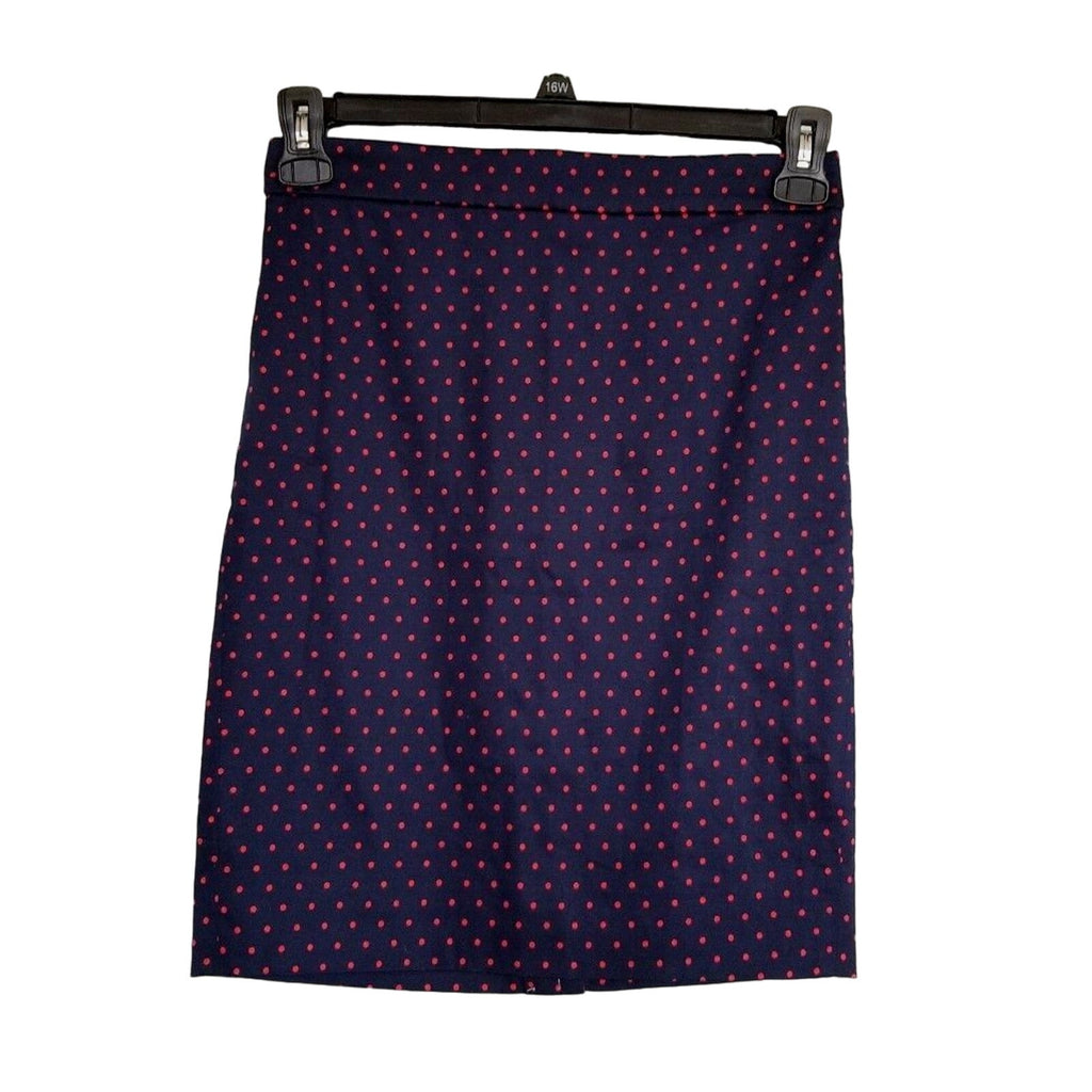 Crew Printed Pencil Skirt in Sateen Polka Dot Career
