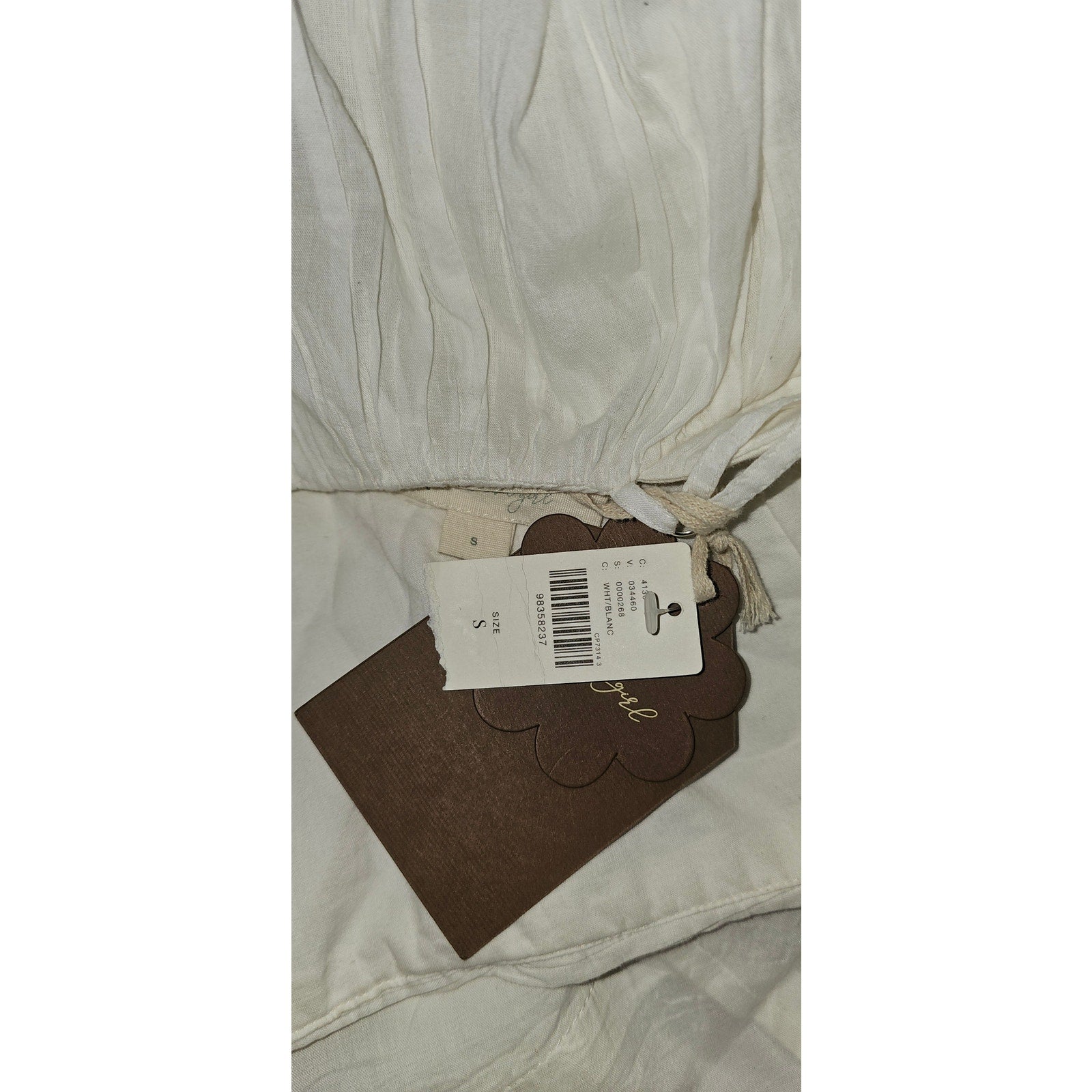 Anthropologie Forever That Girl Airy Babydoll Mini Dress SMALL White Anthropologie