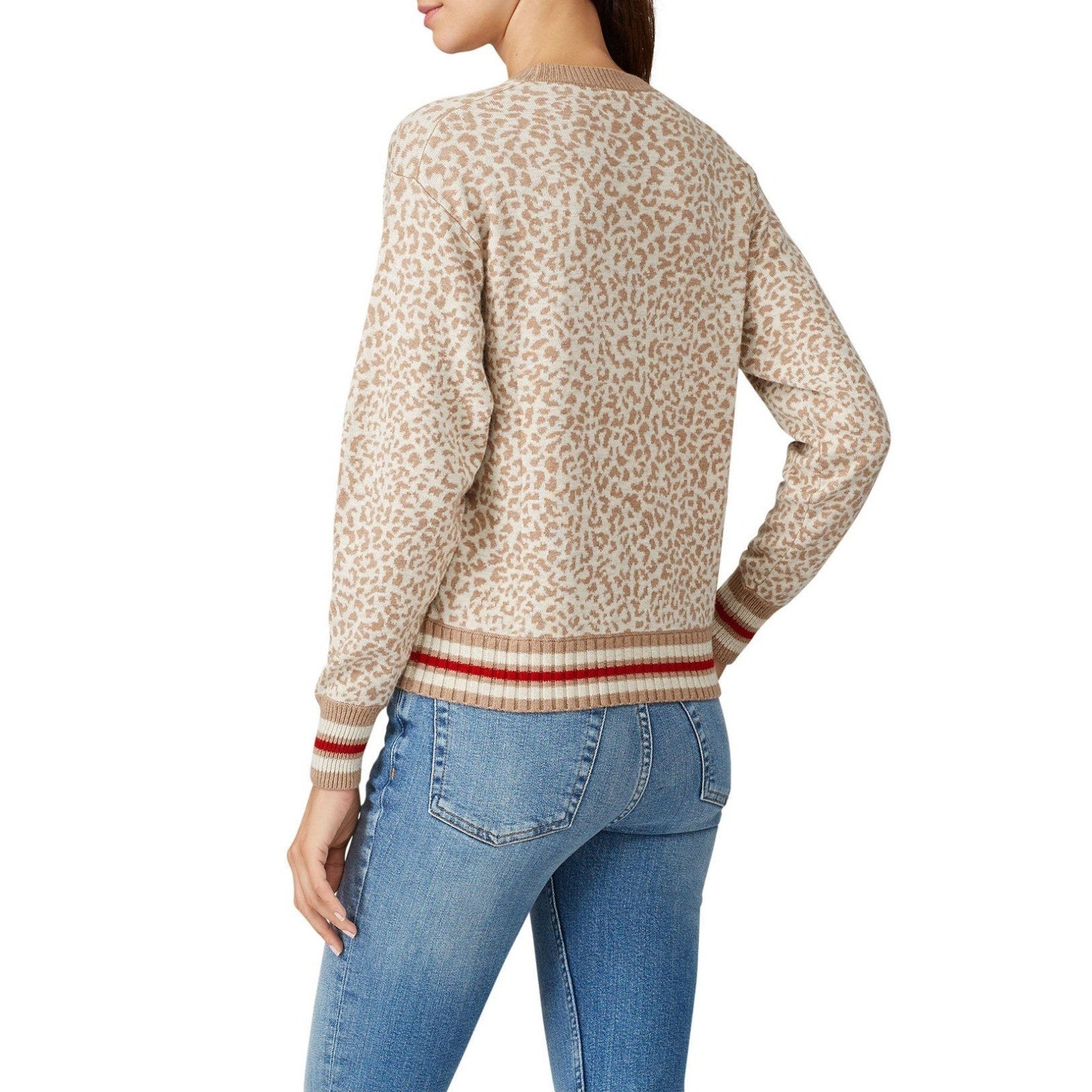 New Anthropologie Leo Leopard Pullover Sweatshirt by Splendid $178 Size Small