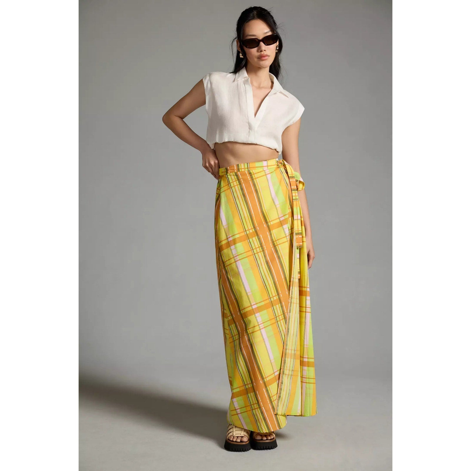 New Anthropologie S/W/F Tie-Up Wrap Skirt SMALL US SIZE 4 Orange