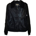 New JAKETT Bess Aviator Leather Jacket Fur Collar $640 SMALL Burnished Black