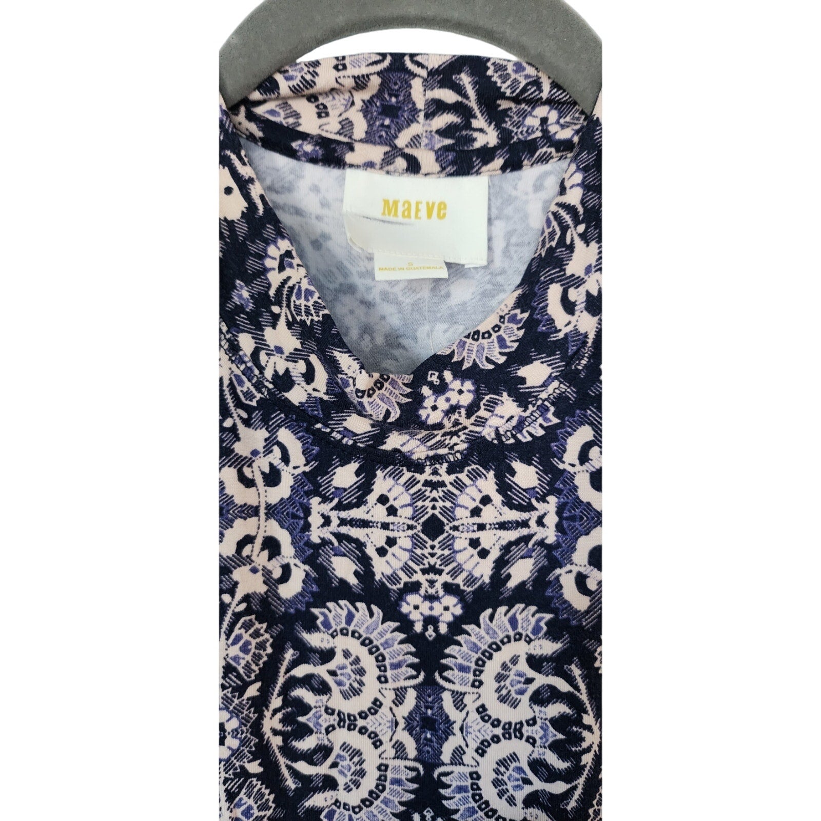 Anthropologie Maeve Lilt Swing Dress Size Small Navy Blue Marine Rare Anthropologie