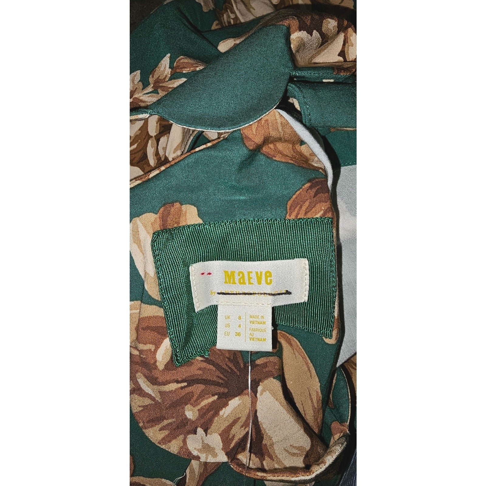 New Anthropologie Maeve Mock-Neck Stretch Shift Mini Dress $160 Sz 4 Floral