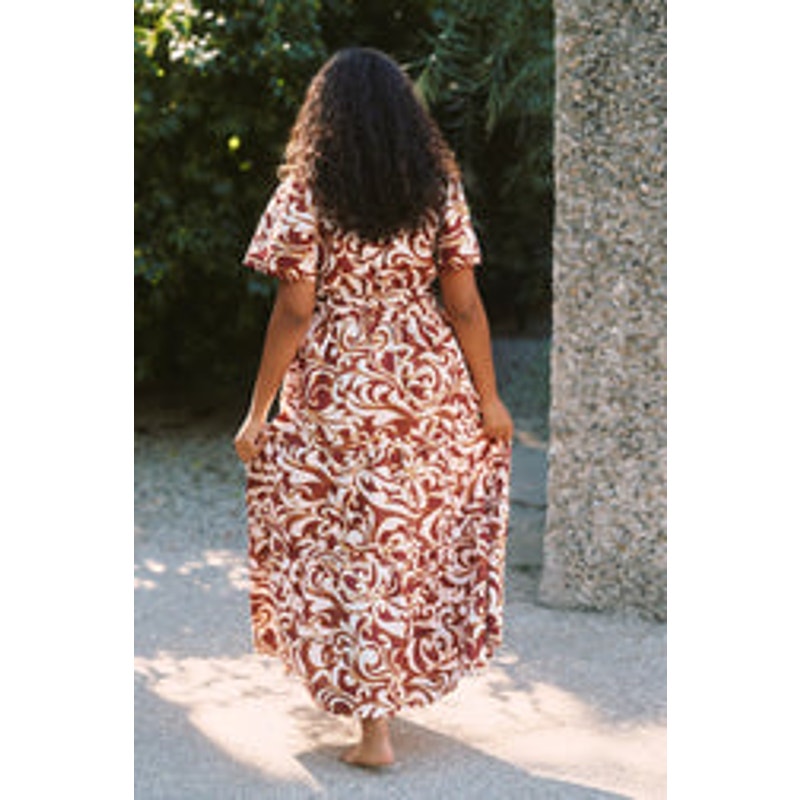 Anthropologie Somerset Maxi Dress SMALL Burgundy Anthropologie