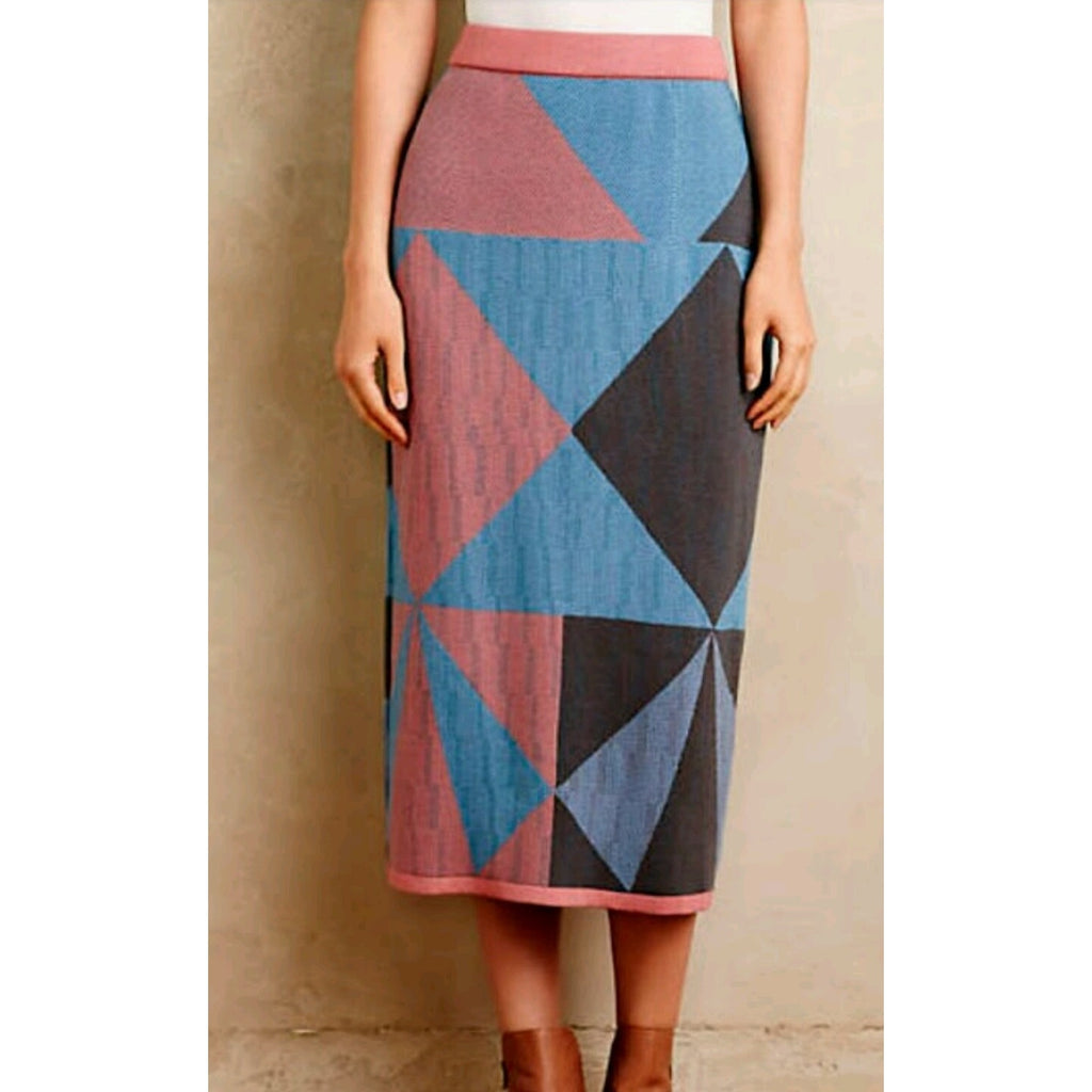 NEW Anthropologie $268 Ekaterina Kukhareva for Made in Kind Pencil Skirt Small