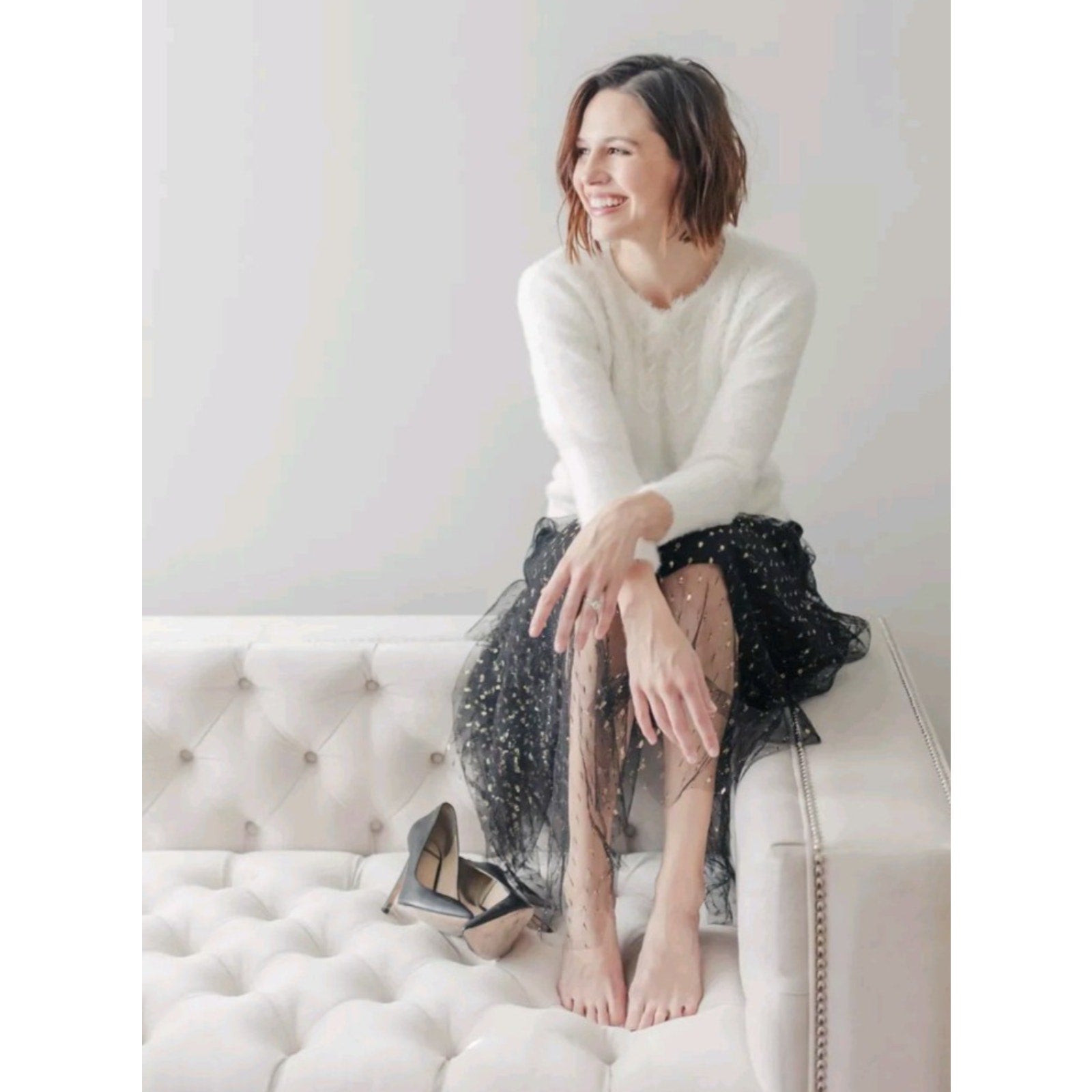 NEW Anthropologie Aubade Pullover by Rosie Neira $128 Size Small Ivory White