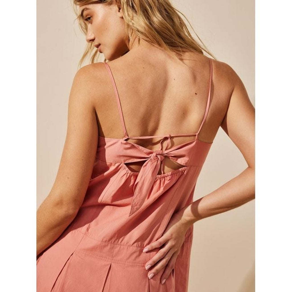 Free People In My Town Pleated Midi Dress FREE-EST $108 X-SMALL Canyon Clay
