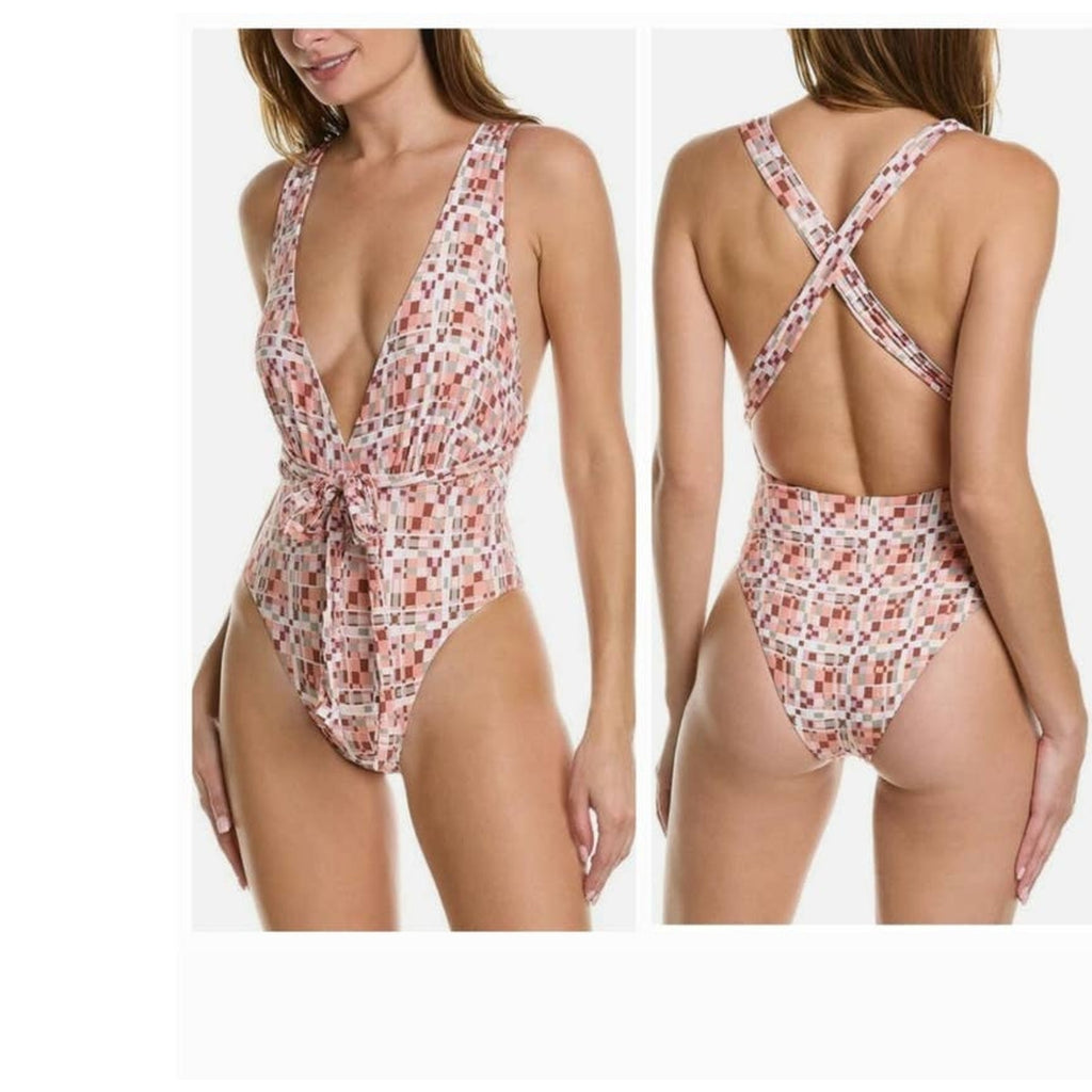 New Anthropologie L SPACE Allegra One-piece Swimsuit $198 X-LARGE