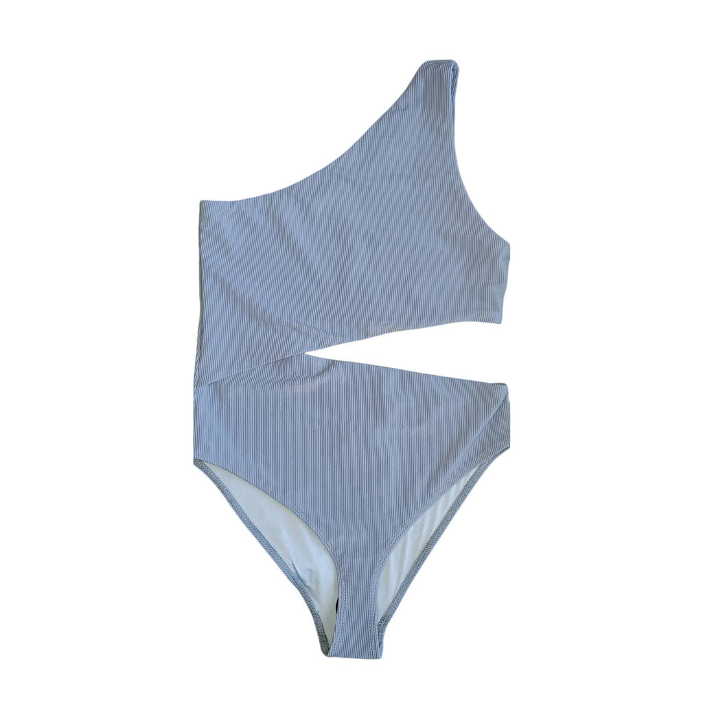 Free People BEACH RIOT Ribbed Celine One Piece LARGE Blue Free People