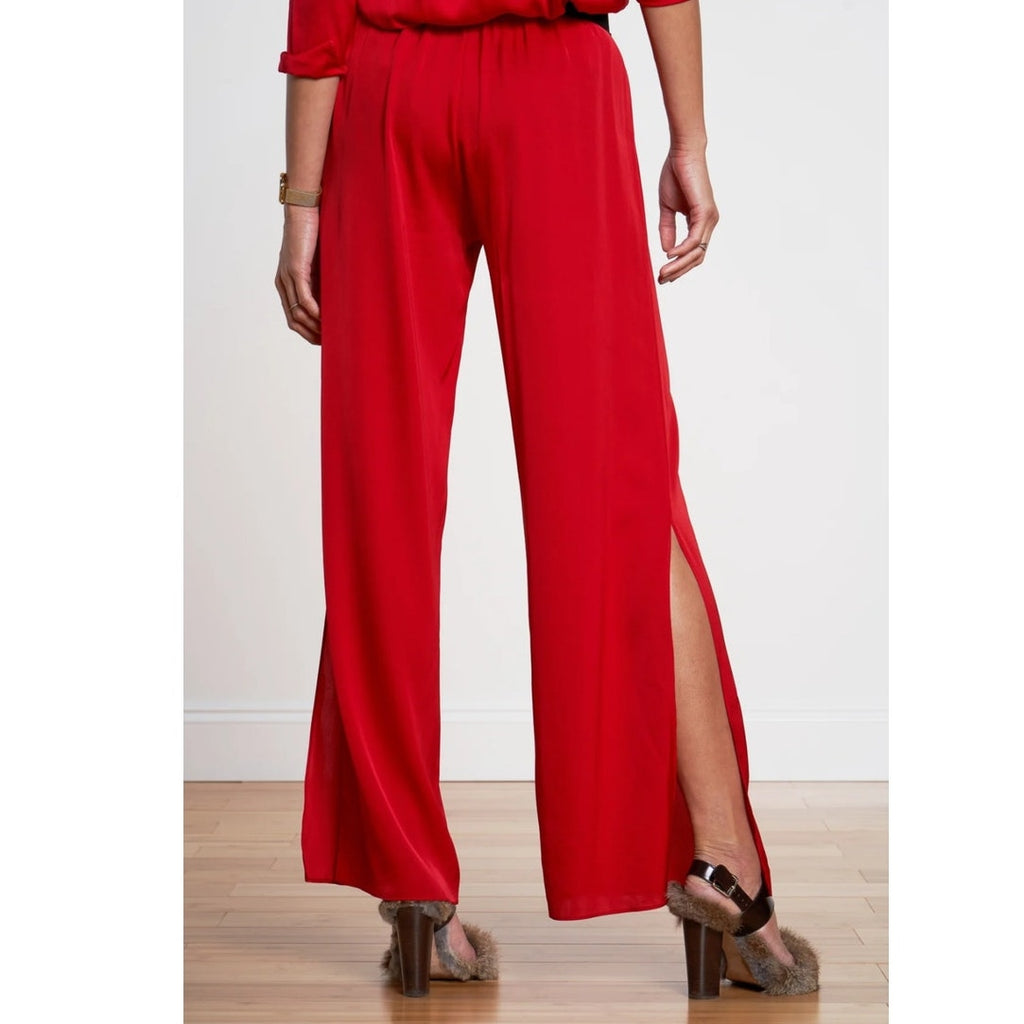New FREE PEOPLE Puna Pondy Pants Set by Nouvelle Silk95Five $620 XS Red