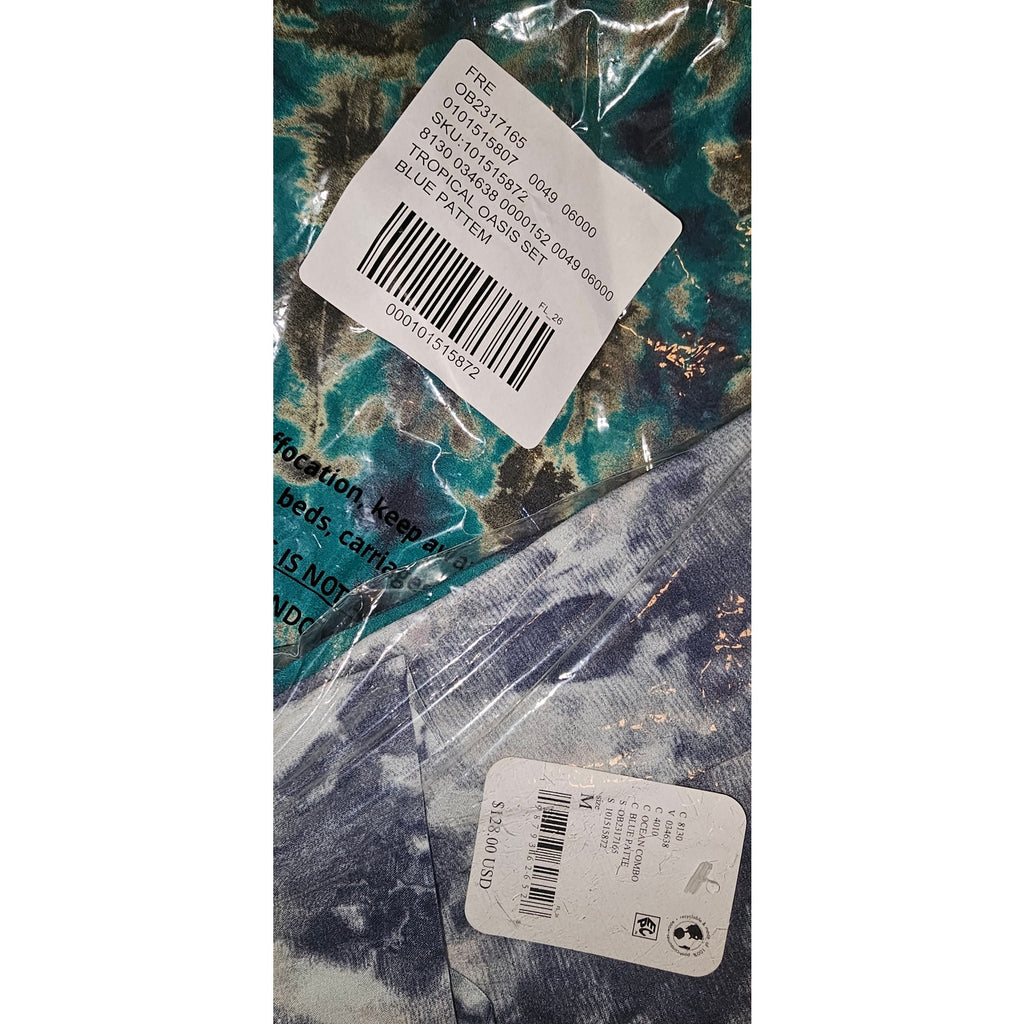 Free People Tropical Oasis Maxi Skirt Set Medium Blue Ocean Combo Free People