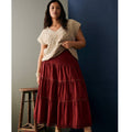 New Anthropologie Tiered Lace Maxi Skirt