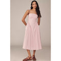 Anthropologie Maeve Sleeveless Fitted A-Line Midi Dress LARGE Pink Anthropologie