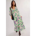 New Free People Golden Hour Floral Maxi Dress $168  X-SMALL Purple Green Boho