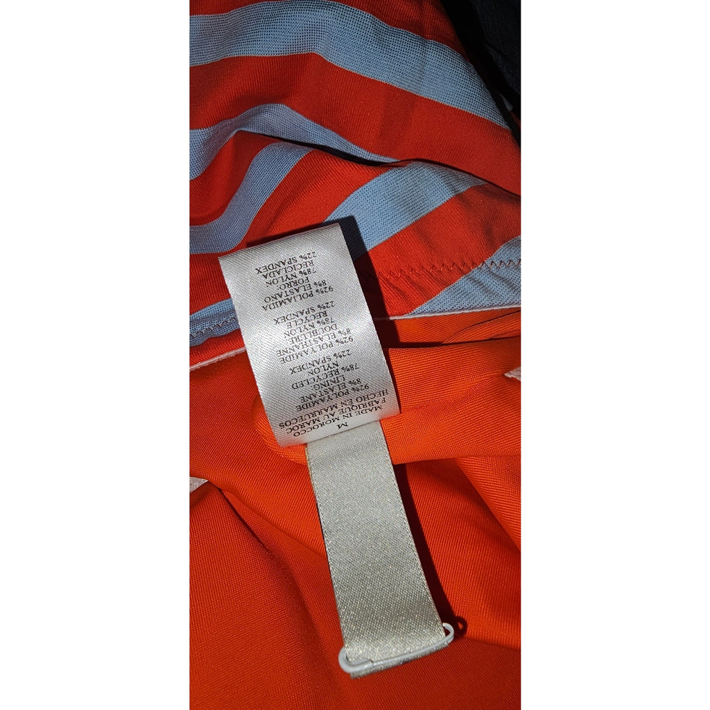 ANTHROPOLOGIE Lemlem Dinha One-Piece Swimsuit MEDIUM Orange & Blue Anthropologie