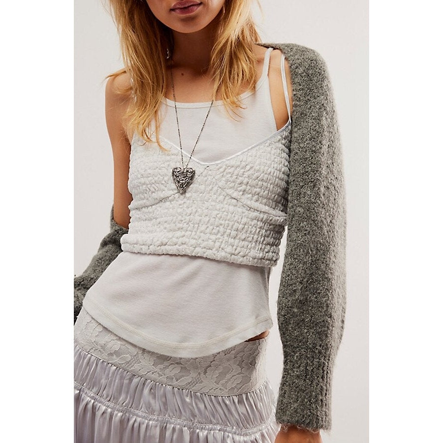 New Free People Aster Tiered Maxi Skirt Set $198 X-SMALL Ivory - Metallic