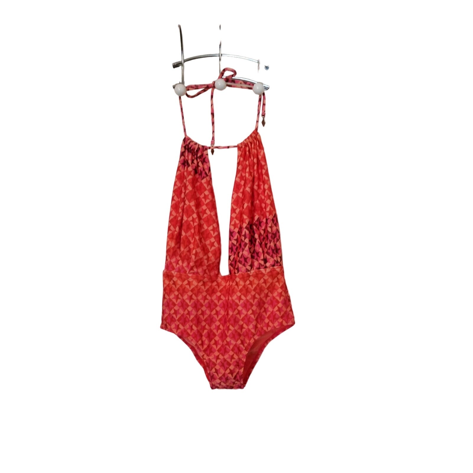 New Rosa Cha Hamptons Plunge Halter One-Piece Swimsuit  $285 FANCY STARS