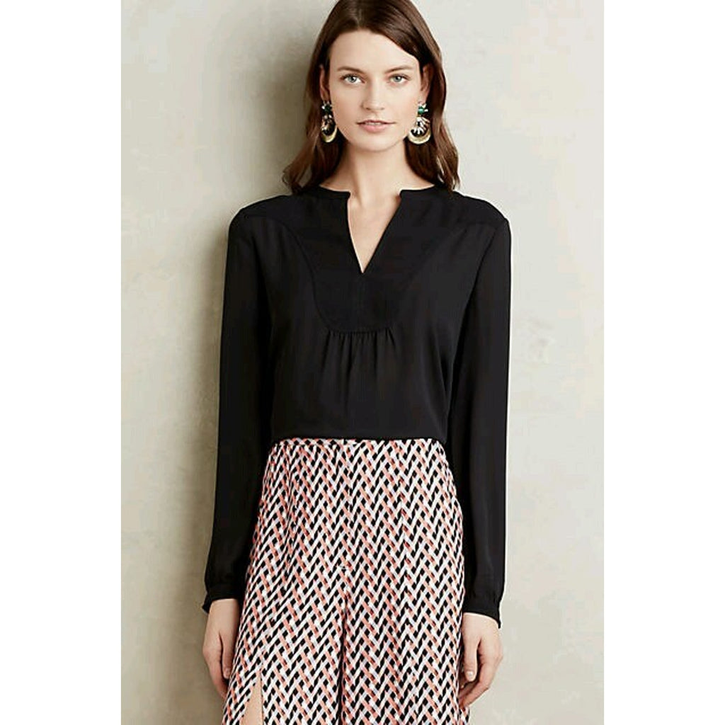 NEW Anthropologie Telma Long Sleeve Blouse by HD in Paris $88 Size 6