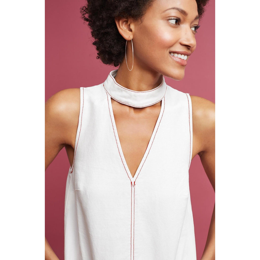 New Anthropologie Holding Horses White Seamed Cutout Mini Dress $138 XS