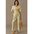 Anthropologie x Sancia The Aida Floral Wide-Leg Jumpsuit $239 PLUS 1X Green