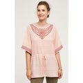 NEW Anthropologie $128 One September Women's Pink Euphemia Peasant Top Size XS