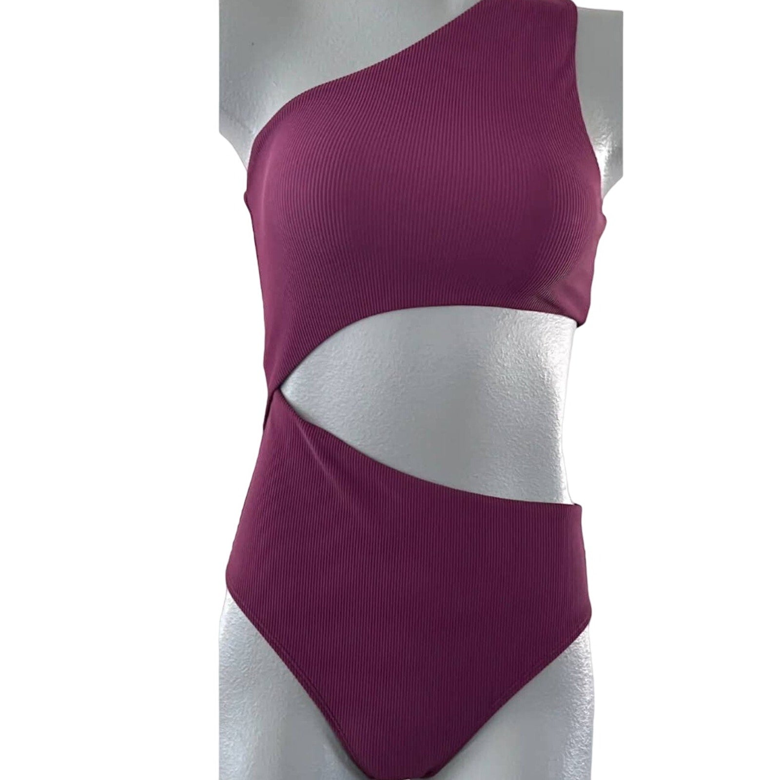Free People x Beach Riot Ribbed Celine One Piece Swimsuit XS Purple Free People