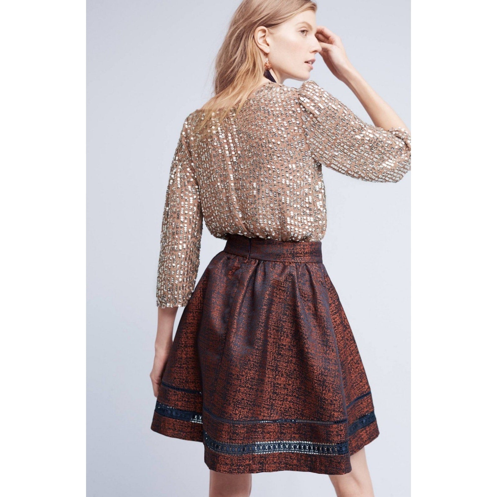 NEW Anthropologie $128 Nolanne Skirt Eri + Ali Size 4