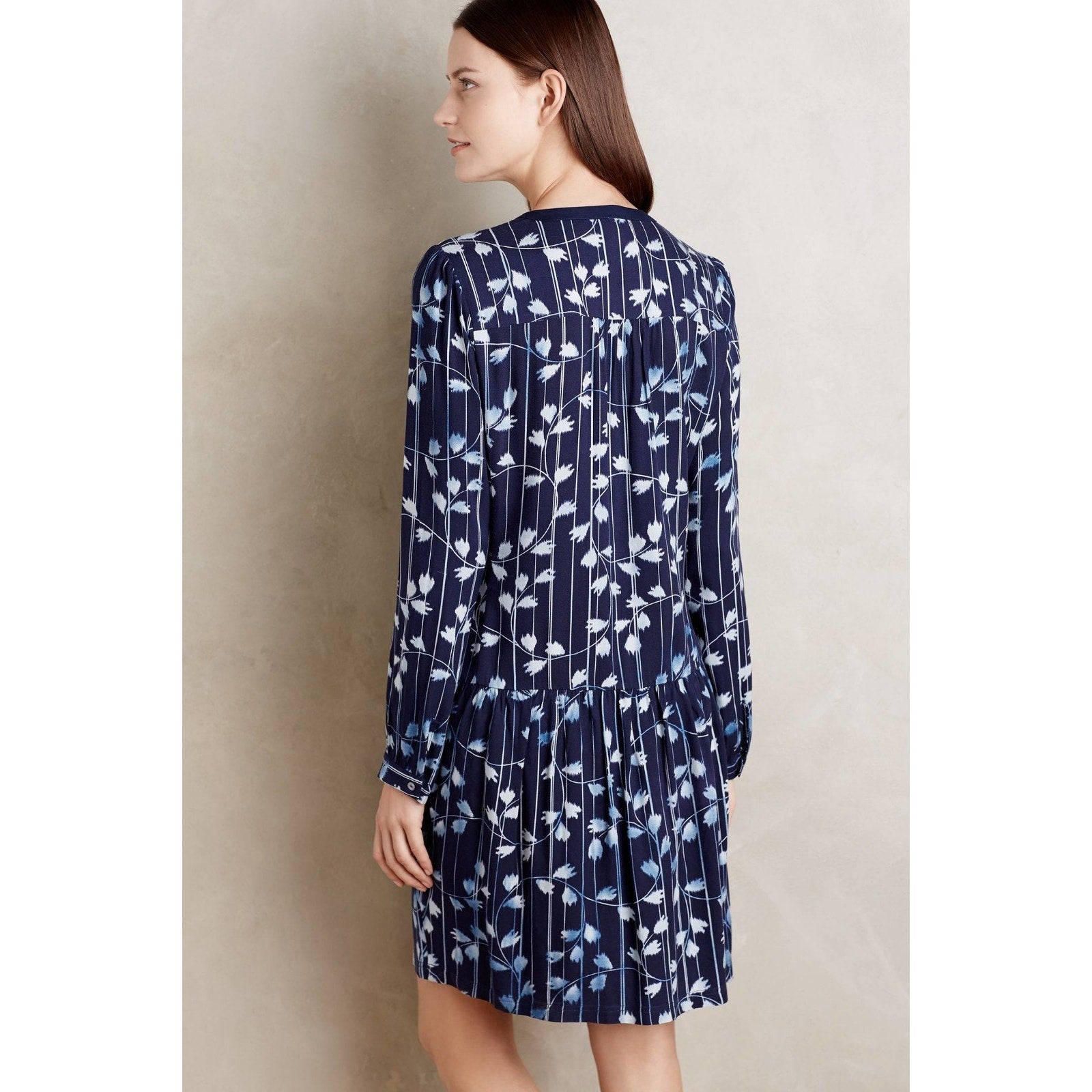 NEW Anthropologie $148 Semele Shirtdress by Tiny Size Small Petite Long-Sleeve