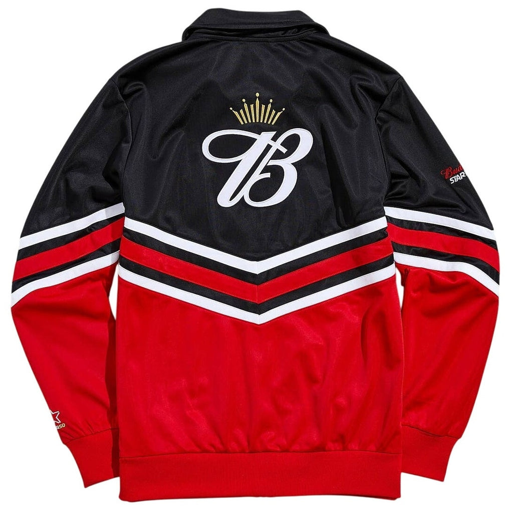New Urban Outfitters Starter Budweiser Stadium Jacket $125 Red/Black MEDIUM
