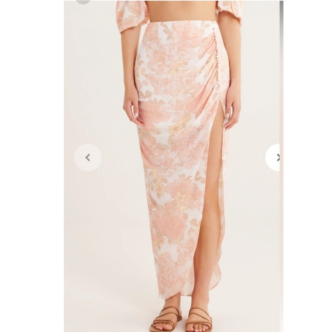 New Free People RUMER Isola Set $488 XL-US 10  Pink Floral ON/OFF THE SHOULDER