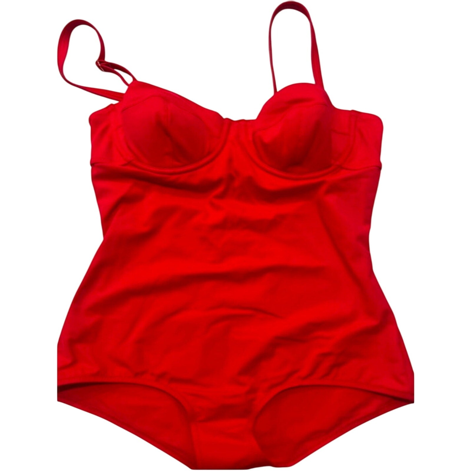 FREE PEOPLE Follow Suit Regina One-Piece Swimsuit SMALL Red Free People