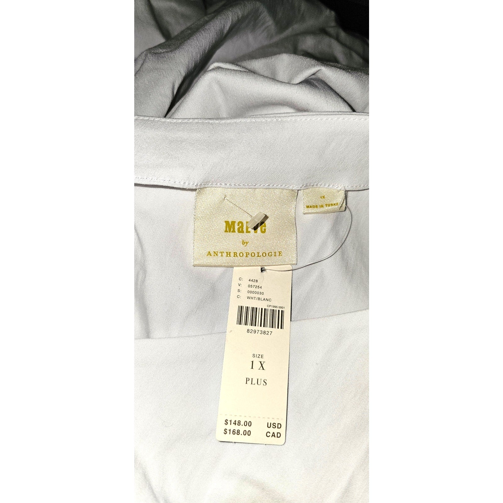 Anthropologie Maeve Slim Puff-Sleeve Ruched Dress