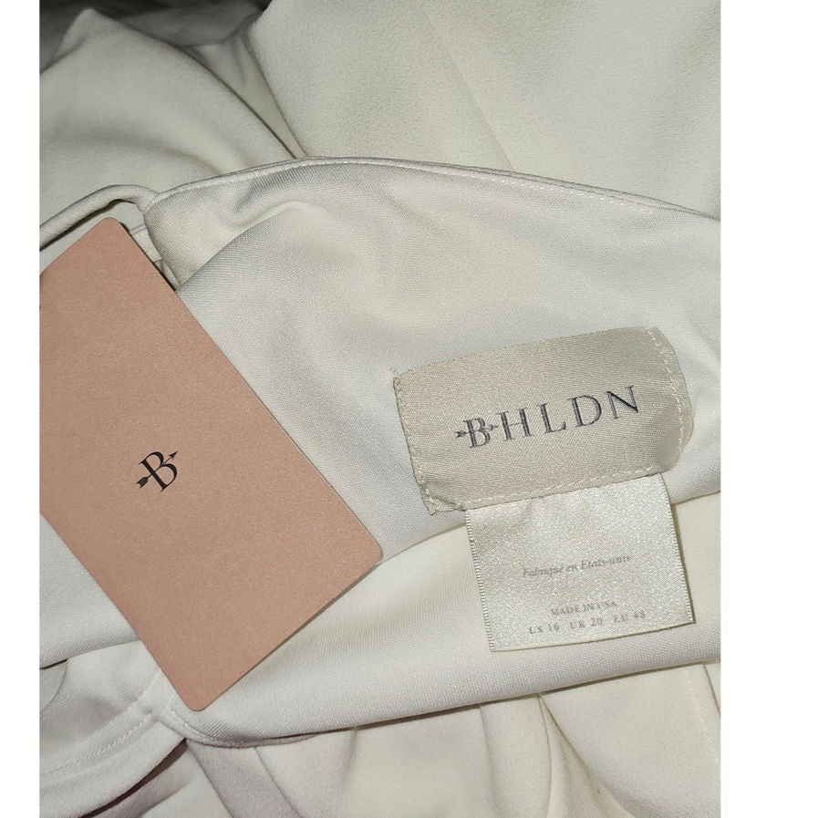 Anthropologie BHLDN Lafayette Dress RUFFLED MAXI $230 SIZE 16 Ivory