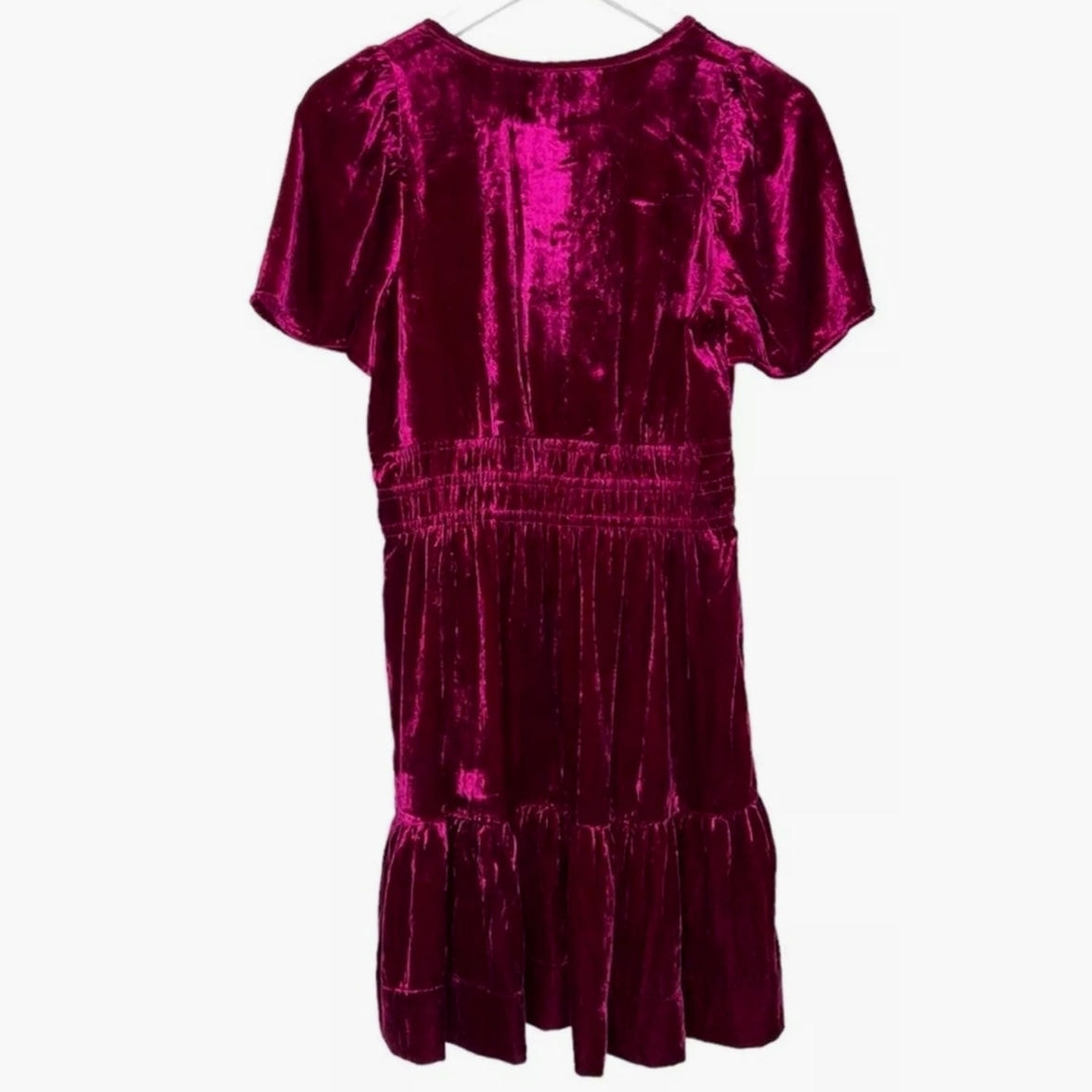 New Anthropologie The Somerset Mini Dress: Velvet Edition $168 XXS - 00 Wine