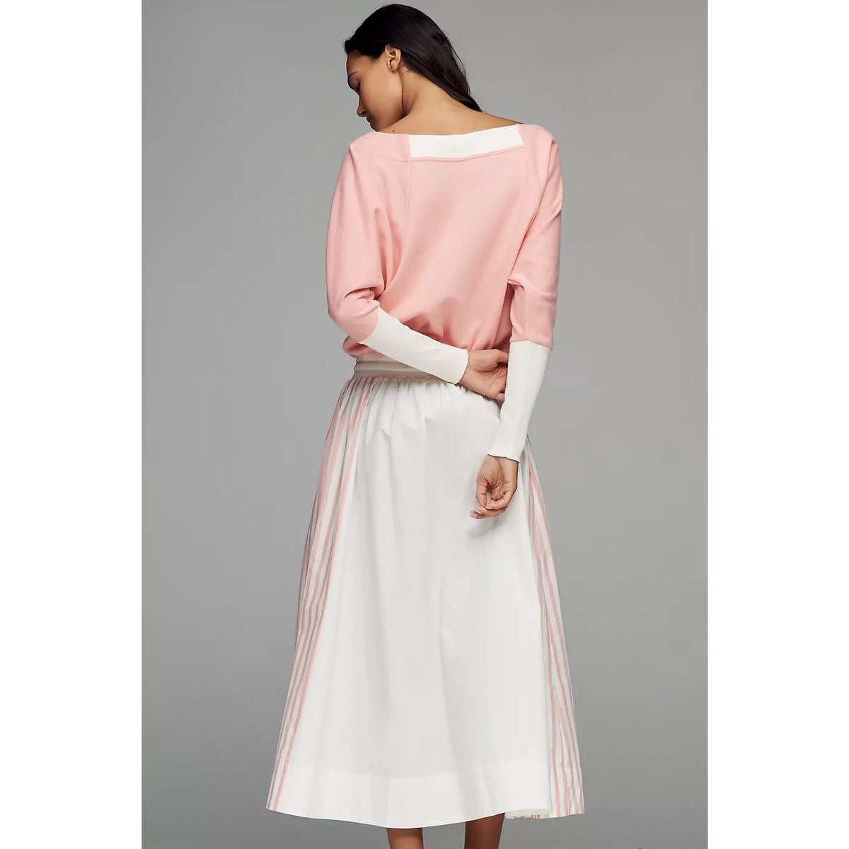 Anthropologie Daily Practice Twofer Long-Sleeve Maxi Dress LARGE Pink Anthropologie