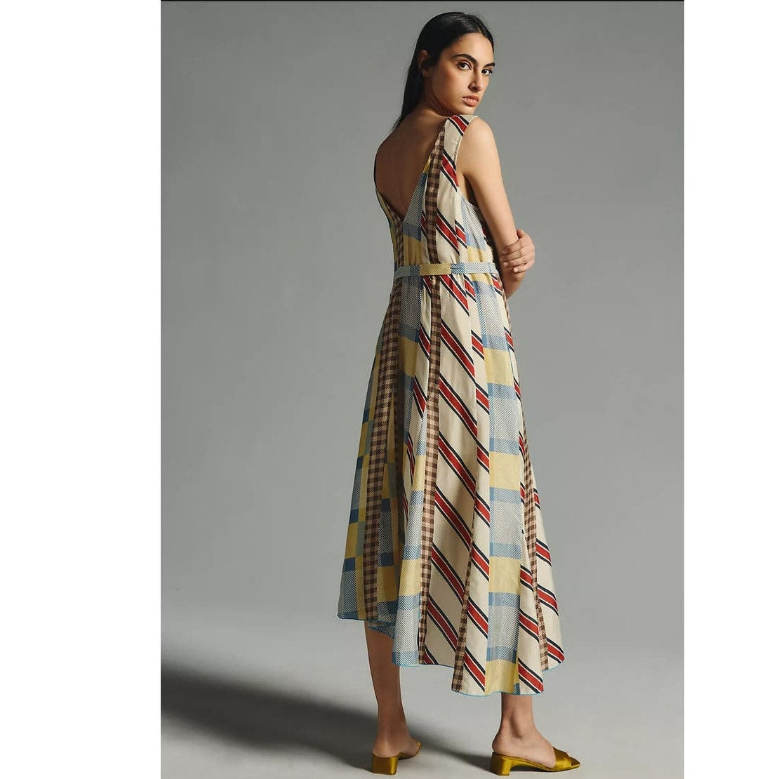 New Anthropologie Hope for Flowers Sleeveless Asymmetrical Dress $498 Small