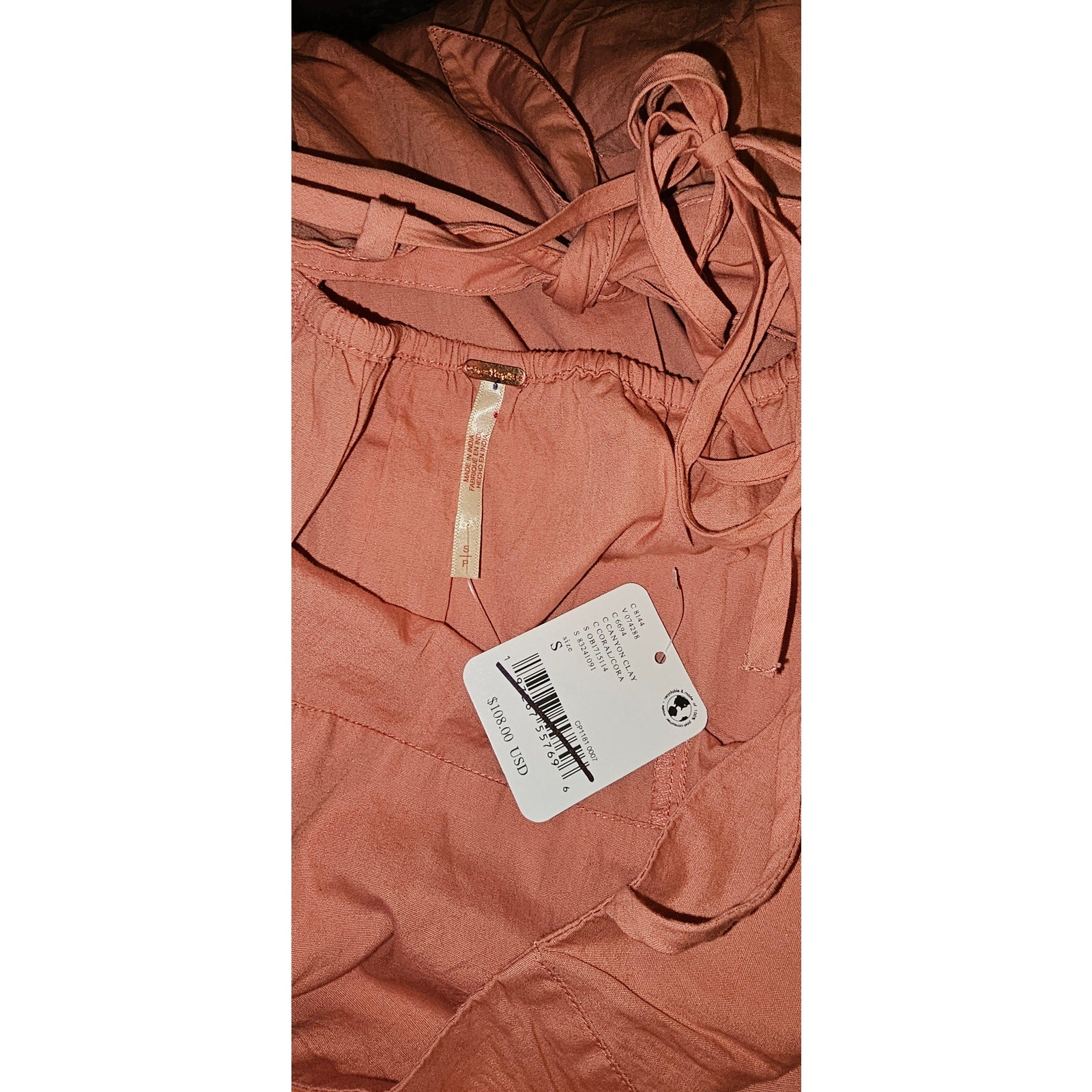 Free People In My Town Pleated Midi Dress FREE-EST $108 X-SMALL Canyon Clay