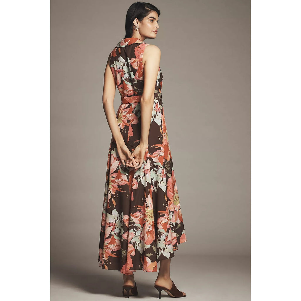 New Anthropologie Hutch Velva Sleeveless Collared Wrap Midi Dress $248 X-SMALL