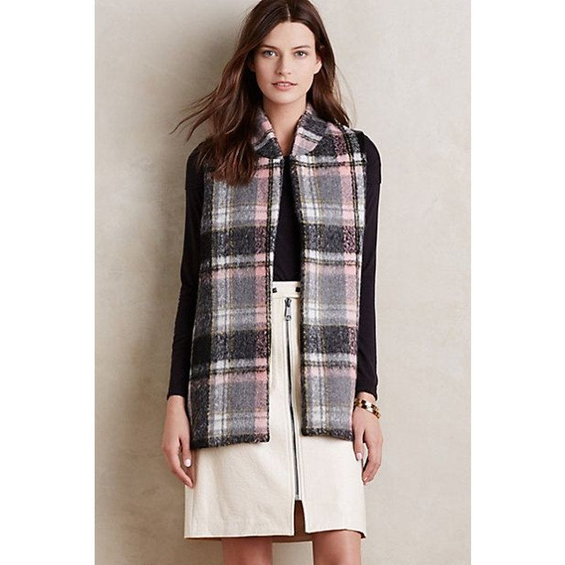 Anthropologie Line Dot Highland Wool Vest
