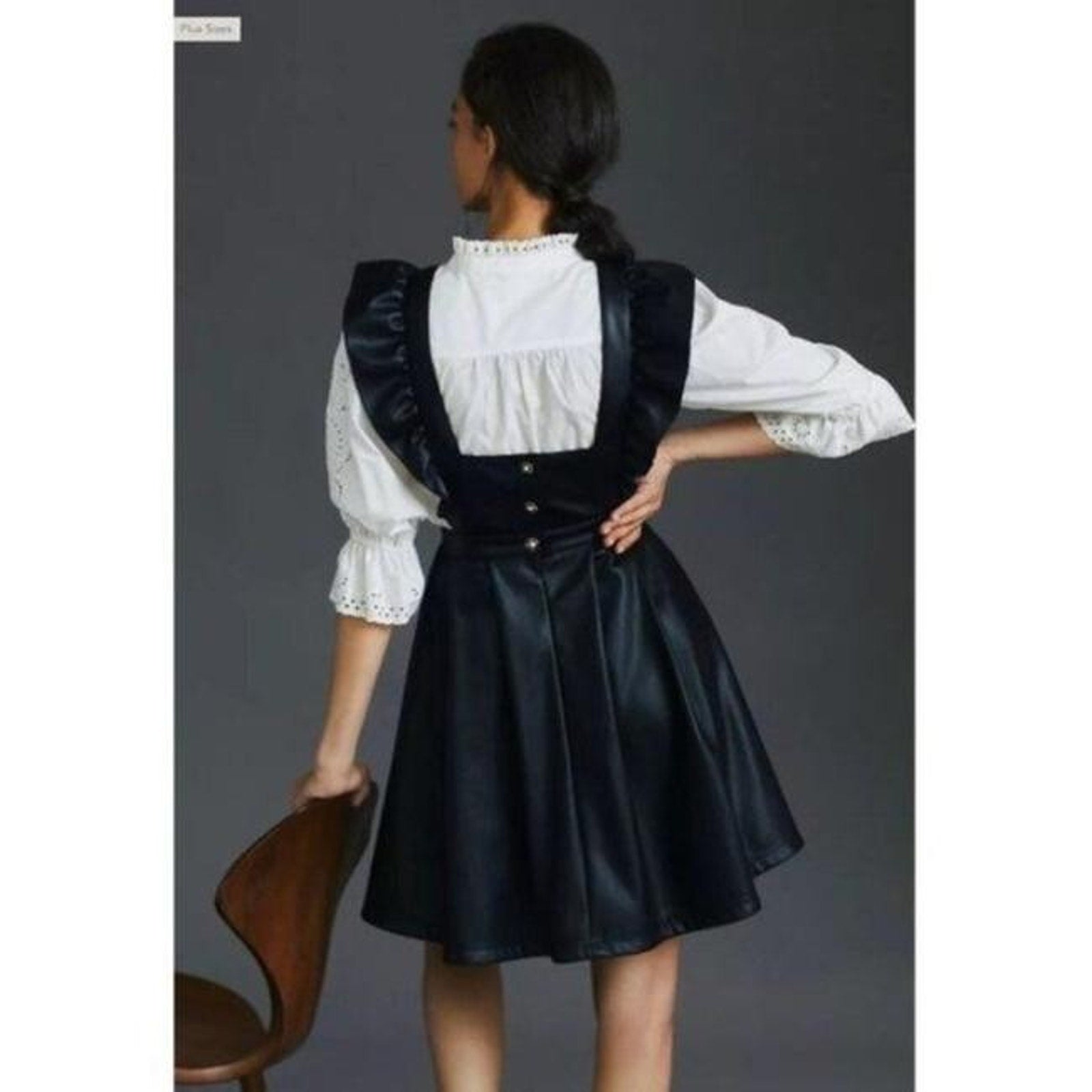 New Anthropologie Maeve Faux Leather Mini Dress Size 4