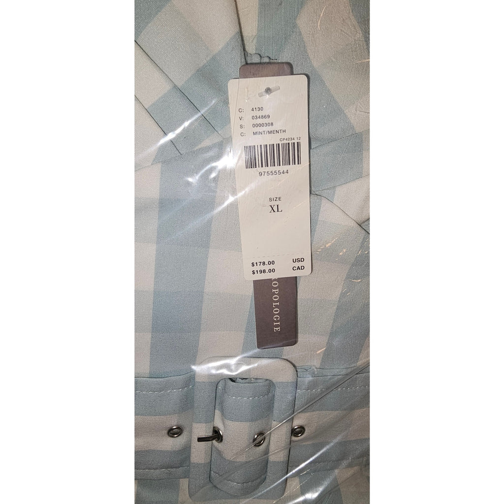Anthropologie Maeve Strapless Sweetheart Fitted Midi Dress X-LARGE Mint Anthropologie