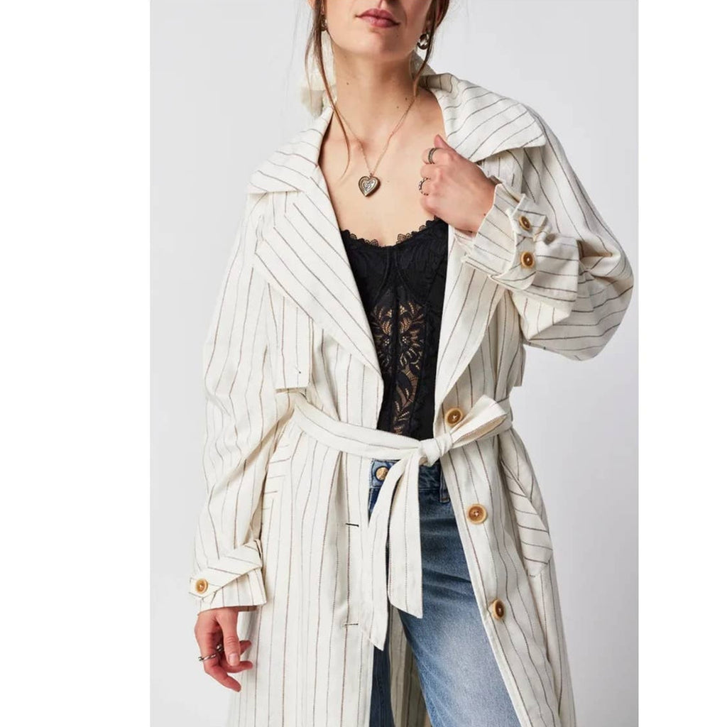 New Free People Melia Mac Coat WTF $228 Ivory MEDIUM Oversized by We The Free