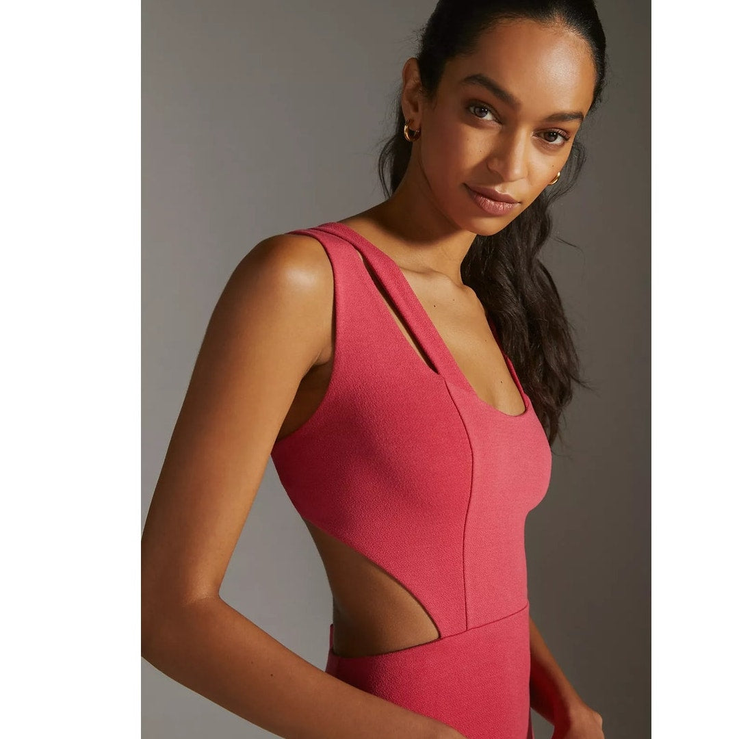 New Anthropologie Maeve Open-Back Knit Maxi Dress $170 XXS 2XS Red