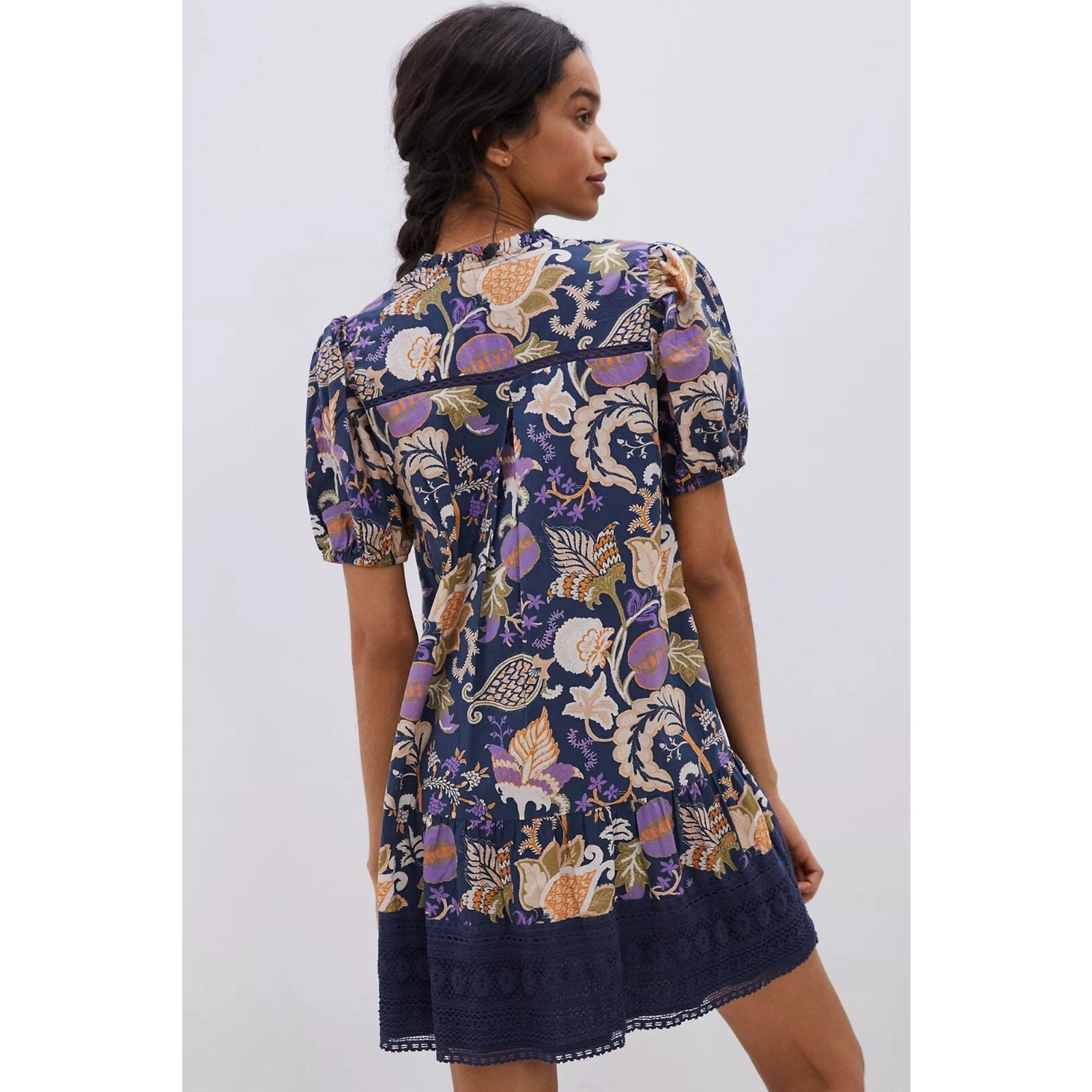 NEW Anthropologie Fiore Lace Tunic Mini Dress by Let Me Be $240 Size Small