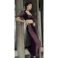 New FREE PEOPLE Anna Sui Sunburst And Tulips Set  $689 MEDIUM Red Motif RUNWAY