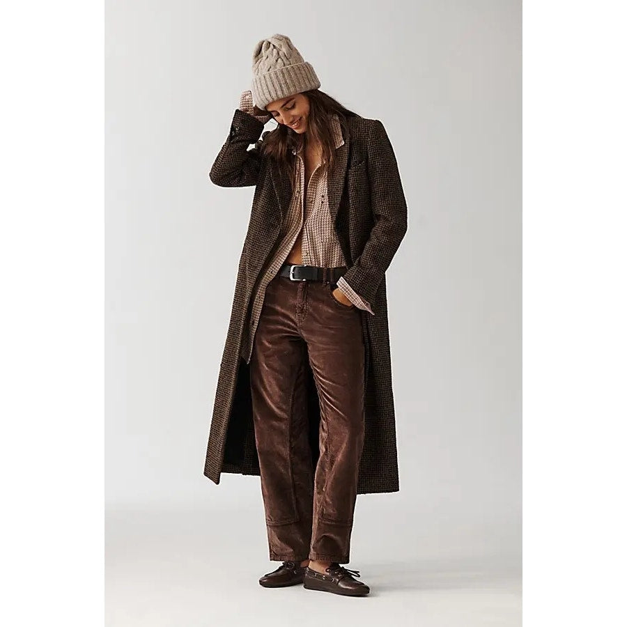 New FREE PEOPLE We The Free Risk Taker Cord Straight Jeans $128 SIZE 29 Brown