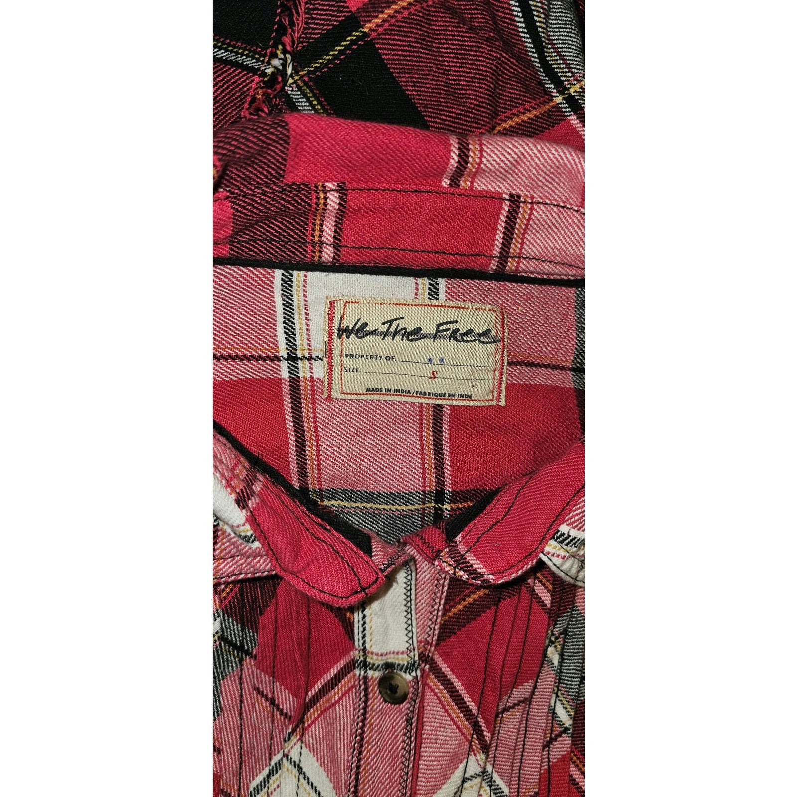 Free People We the Free Layla Plaid Button Down Shirt