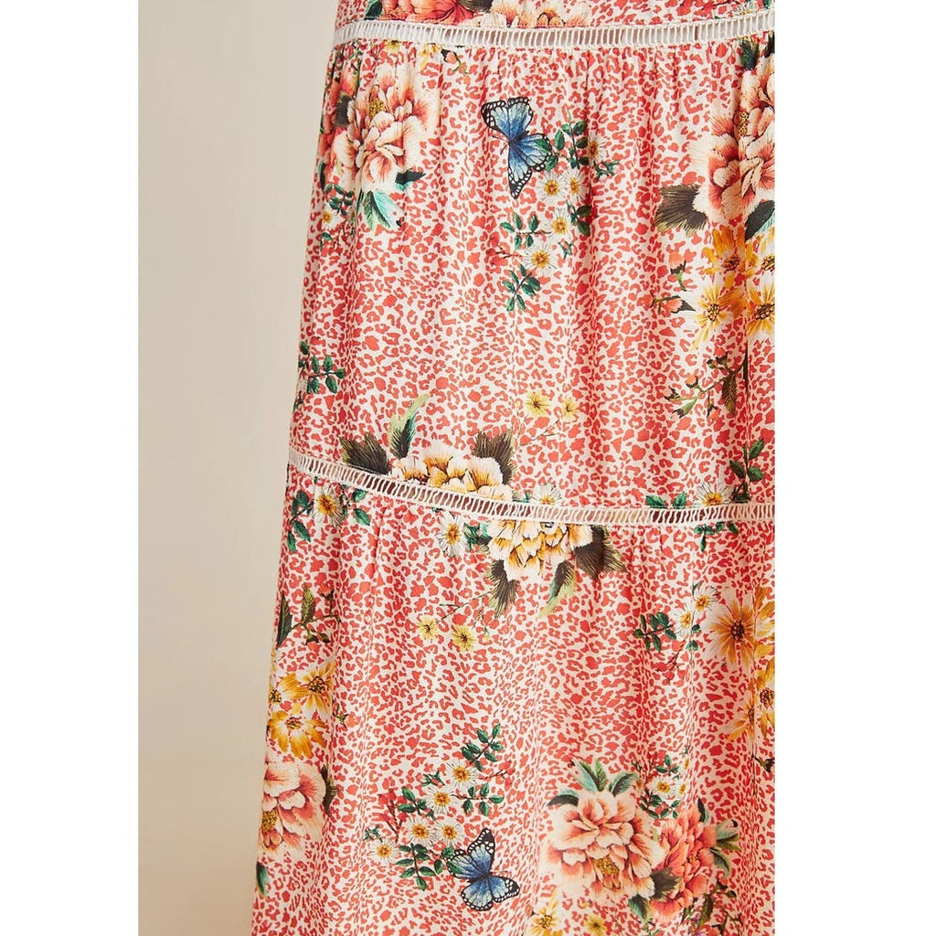 Anthropologie Verbena Floral Midi Dress